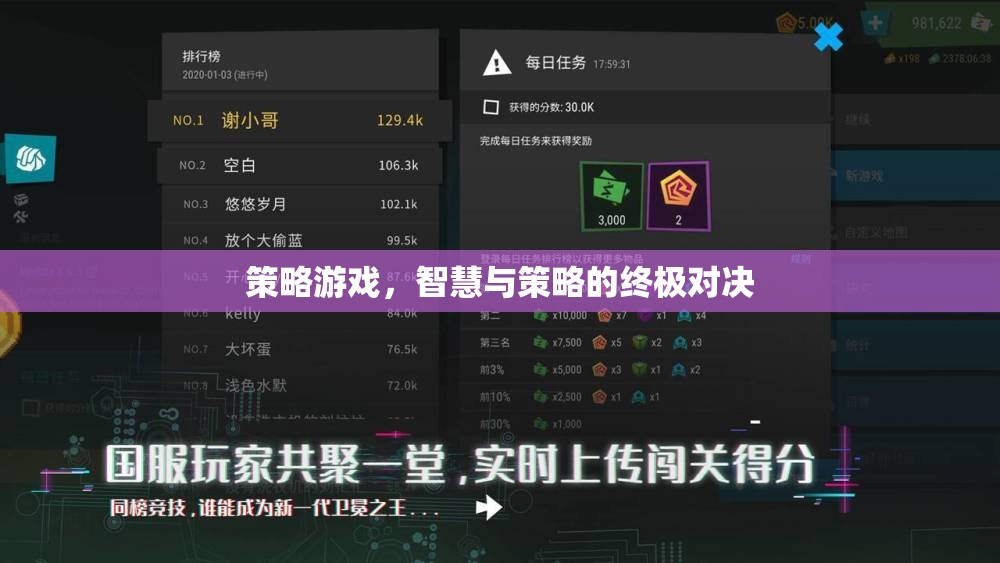 智慧與策略的巔峰對決，策略游戲的終極挑戰(zhàn)