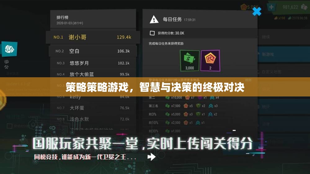 智慧與決策的終極對(duì)決，策略策略游戲