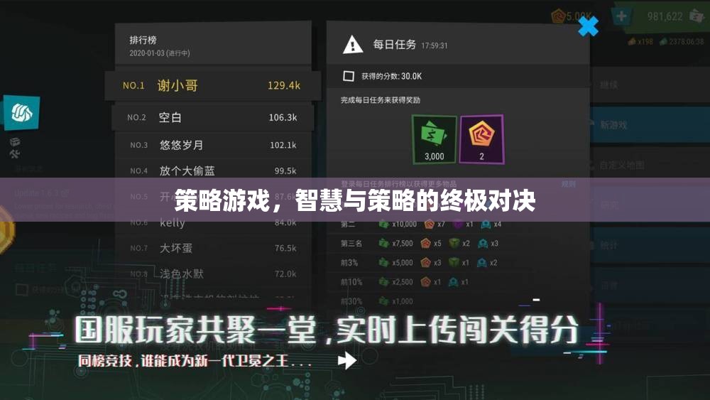 智慧與策略的巔峰對(duì)決，策略游戲的終極挑戰(zhàn)