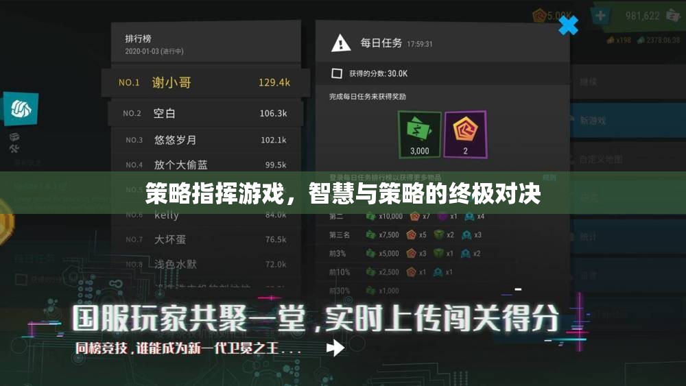 智慧與策略的巔峰對(duì)決，策略指揮游戲的終極挑戰(zhàn)