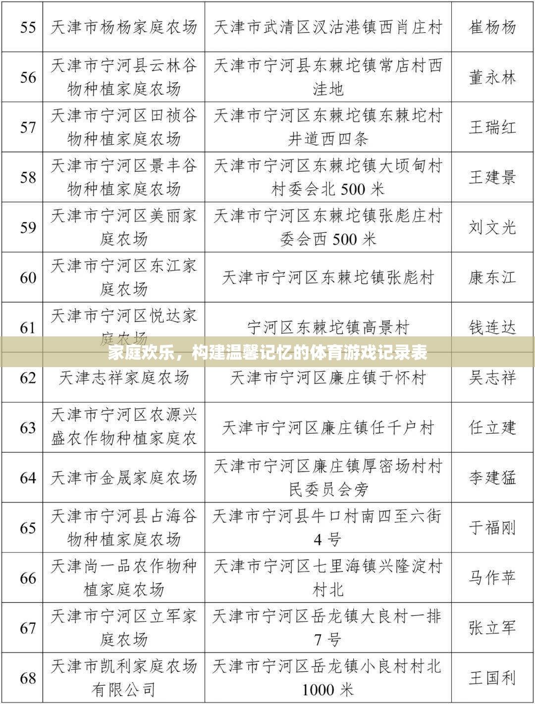 家庭歡樂，構(gòu)建溫馨記憶的體育游戲記錄表