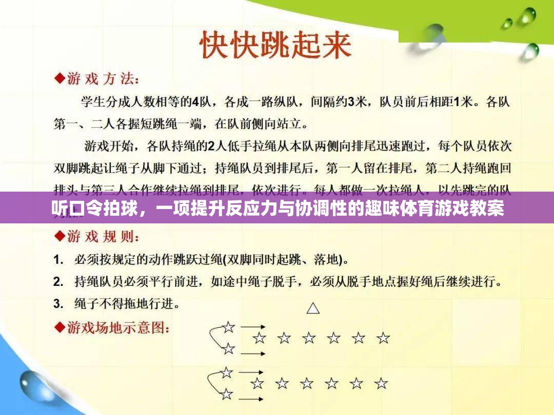 提升反應力與協(xié)調性的趣味體育游戲，聽口令拍球教案