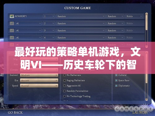 文明VI，歷史車(chē)輪下的智慧較量——最令人上癮的策略單機(jī)游戲