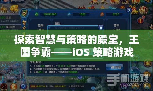 探索智慧與策略的殿堂，iOS 策略游戲王國(guó)爭(zhēng)霸的巔峰之旅