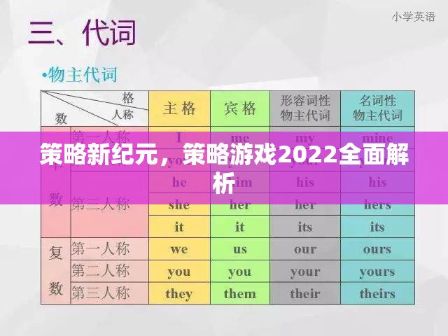 2022策略游戲新紀元，全面解析與策略指南