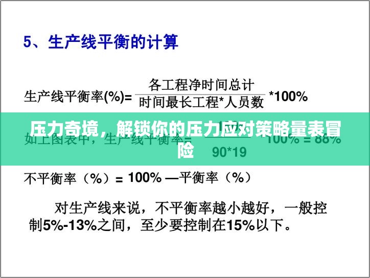 解鎖壓力奇境，探索你的壓力應(yīng)對策略量表冒險(xiǎn)