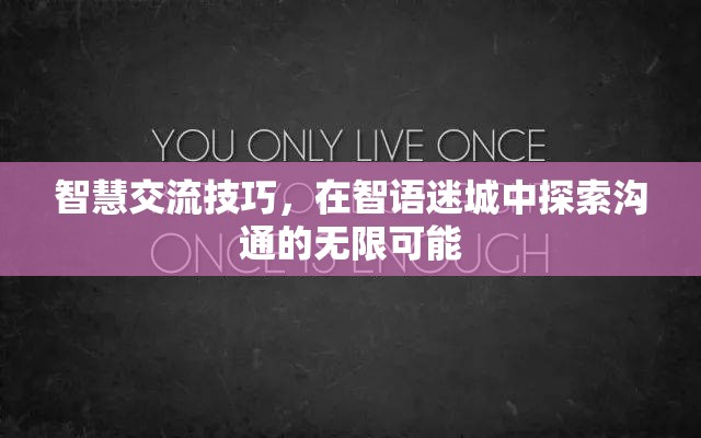 智語迷城，探索智慧交流技巧，解鎖溝通的無限可能  第2張