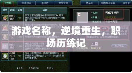 逆境重生，職場歷練記