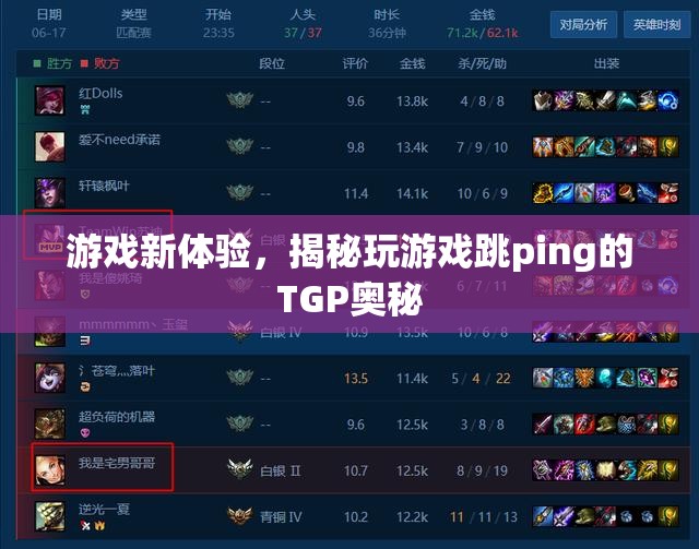 揭秘TGP，解鎖游戲新體驗(yàn)，告別跳ping困擾
