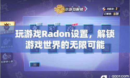 Radon設(shè)置，解鎖游戲世界的無限可能  第1張