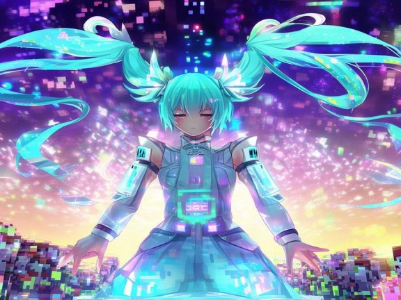 初音未來與我的世界夢幻聯(lián)動(dòng)，音樂與像素的交響曲