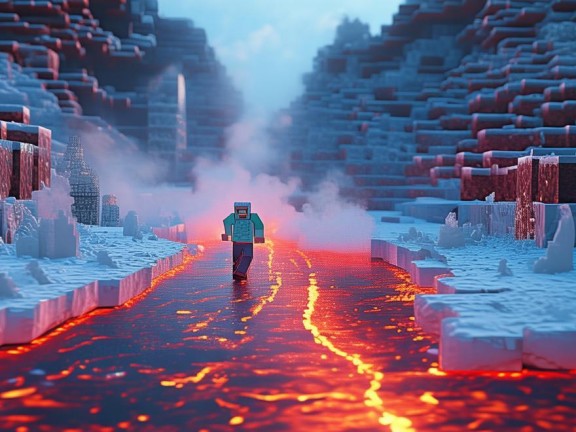 我的世界雪球巖漿冒險(xiǎn)，探索奇妙指令之旅